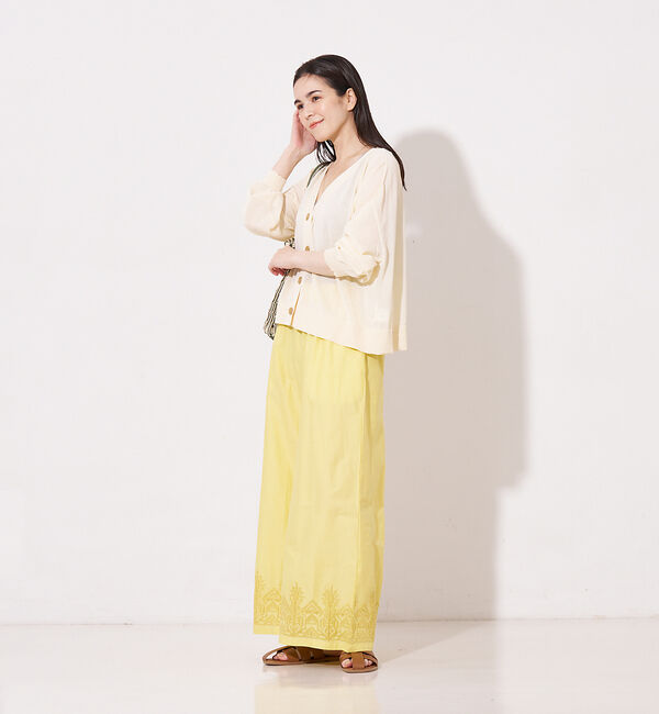 collex「Vネック ボックスシルエット シアーカーディガン」|カーディガン|