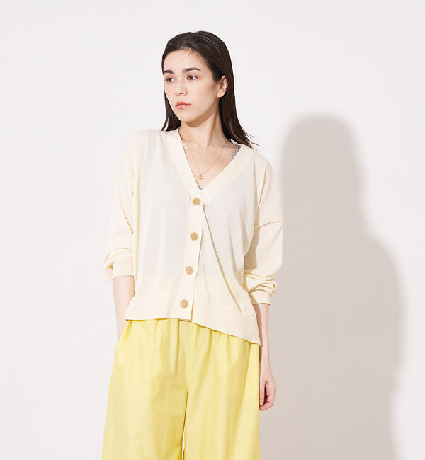 collex「Vネック ボックスシルエット シアーカーディガン」|カーディガン|