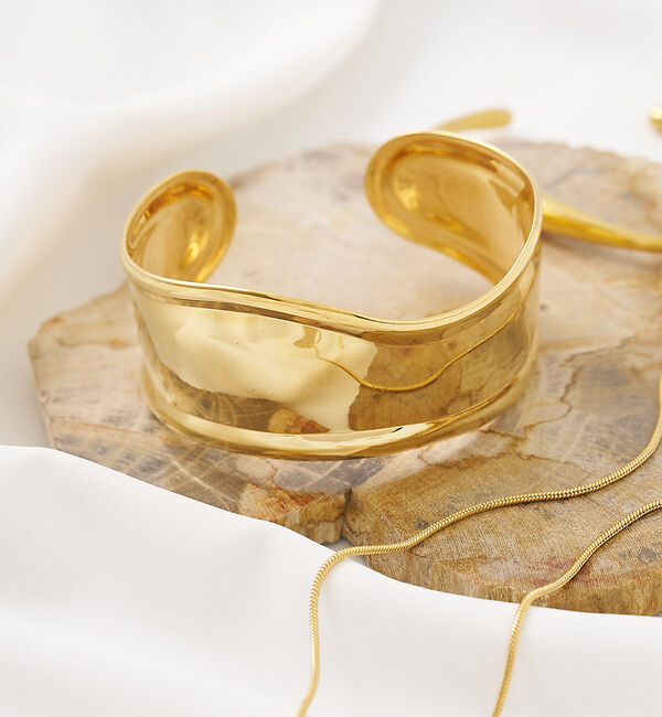 collex「【dignif／ディグニフ】ワイドウェーブバングル」|ブレスレット・バングル|