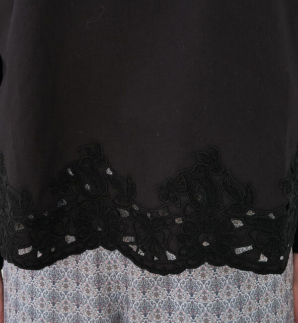 collex「レース切替スタインドカラーブラウス」|シャツ・ブラウス|