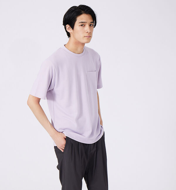 ABAHOUSE「ツインフェイス カットオフ ポケTシャツ」|Tシャツ・カットソー|ラベンダー