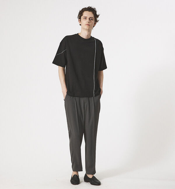 ABAHOUSE「【AH ABAHOUSE】ステッチワーク切替 ミニ裏毛 半袖 Tシャツ」|Tシャツ・カットソー|