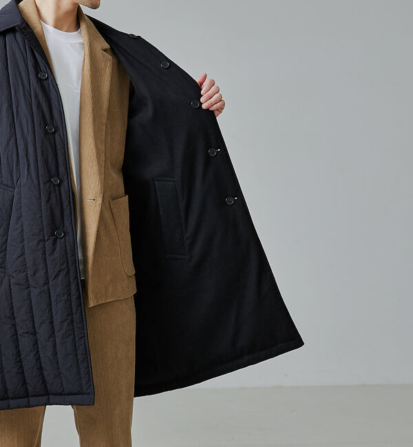 ABAHOUSE「【リバーシブル着用可】バーティカル パデット ステンカラーコート / バルマカー」|ステンカラーコート|
