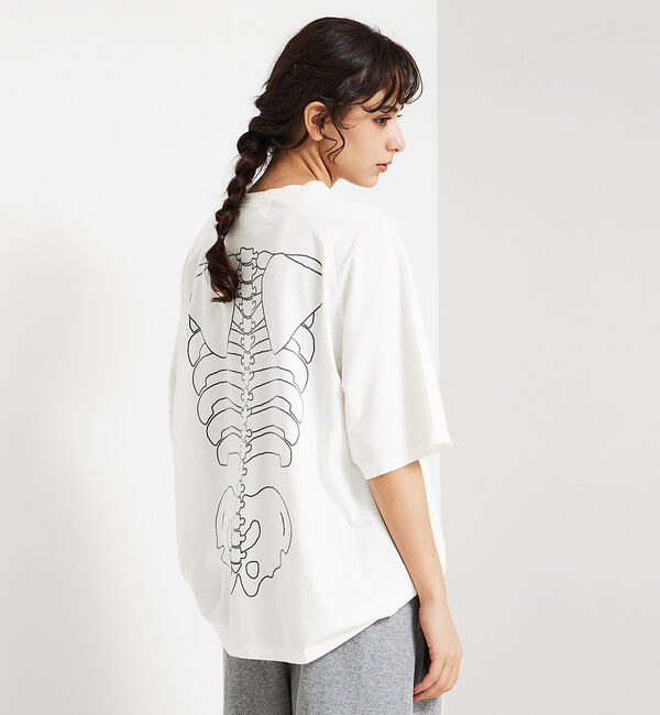 ABAHOUSE「【REMI RELIEF / レミ レリーフ】BACK SKELETON / B」|Tシャツ・カットソー|オフホワイト