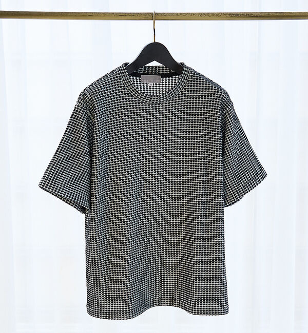 ABAHOUSE「【立体ビッグワッフル】 半袖Tシャツ」|Tシャツ・カットソー|ブラック