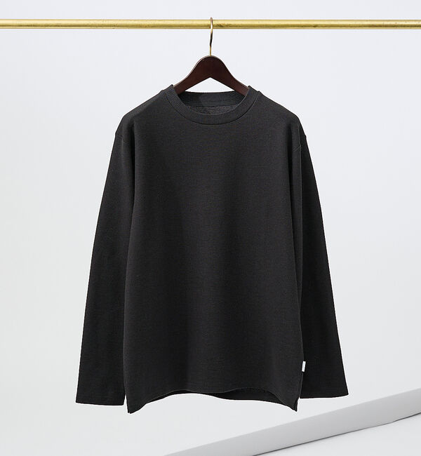 ABAHOUSE「ダブルジャージ 鹿の子 プルオーバー」|Tシャツ・カットソー|ブラック