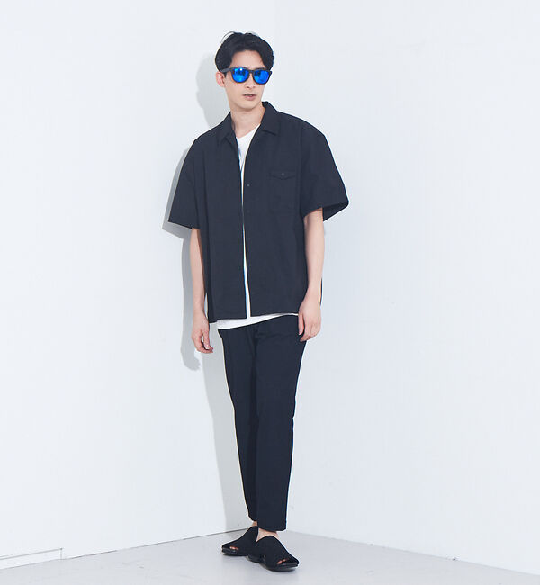 alfredoBANNISTER「アシメントリー レザー ミュール サンダル（メッシュ型押し）」|サンダル|