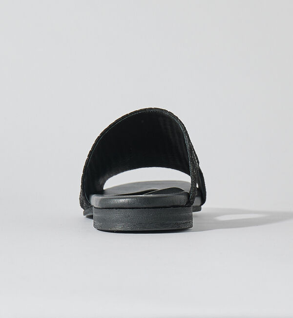 alfredoBANNISTER「アシメントリー レザー ミュール サンダル（メッシュ型押し）」|サンダル|