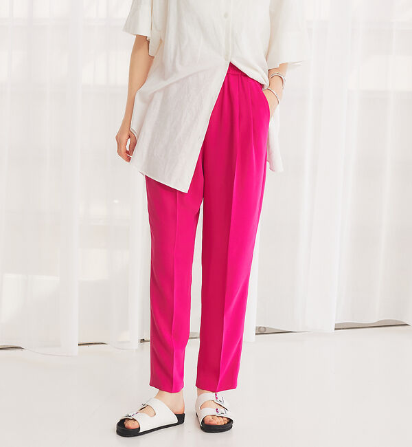 Rouge vif「【セットアップ対応】ダブルクロステーパードパンツ」|その他|ピンク