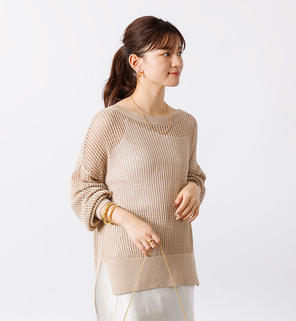 Rouge vif「グリットメッシュニットプルオーバー」|ニット・セーター|