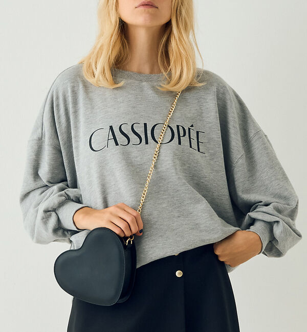 Rouge vif「【一部店舗限定】ドロップショルダーロゴスウエット（CASSIOPEE）」|スウェット・ジャージ|グレー