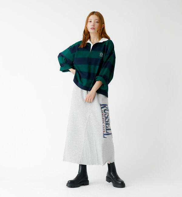 Rouge vif「【PARROTT CANVAS/パロットキャンバス】クロップド ワイド ラガーシ」|Tシャツ・カットソー|