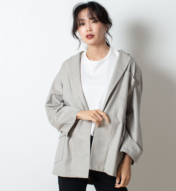 qualite「ドットジャガードブルゾン」|その他|ベージュ