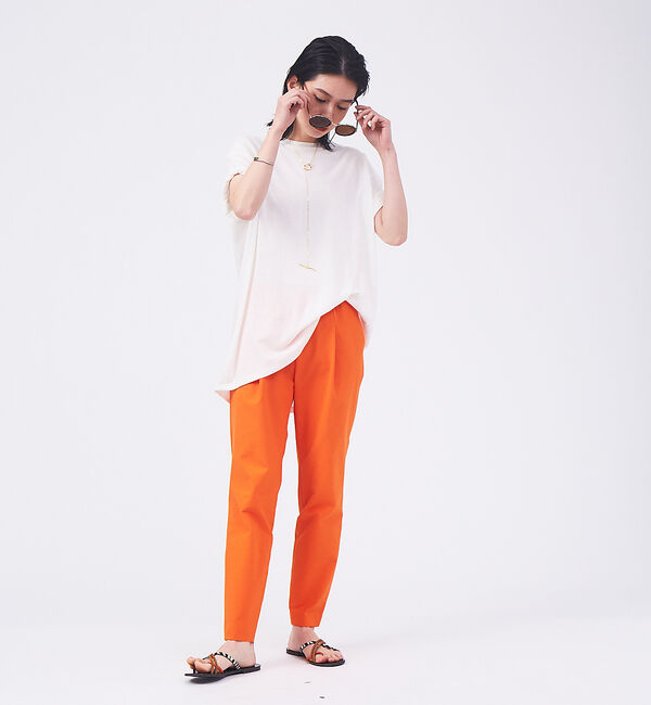 qualite「【新色登場】【セットアップ対応】コットンリネン2WAYストレッチタックパンツ」|その他|