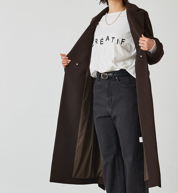 abahouse mavie「【ロングセラー】ベルト付きロングコート」|その他|