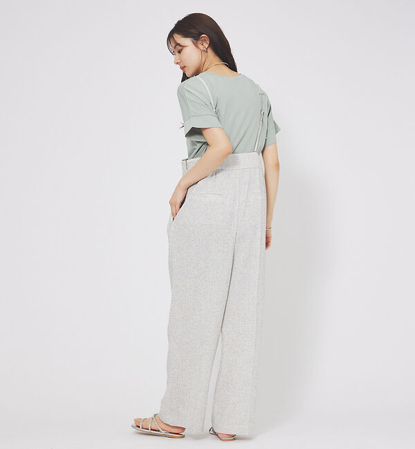 abahouse mavie「【セットアップ対応】ライトツイードサスペンダーパンツ」|その他|