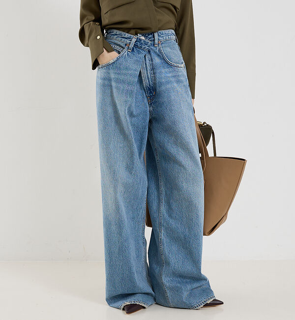 The Store by C' 「【AGOLDE】VANA FOLD JEAN PETITE 28"／フォールドデ」|デニム|サックスブルー