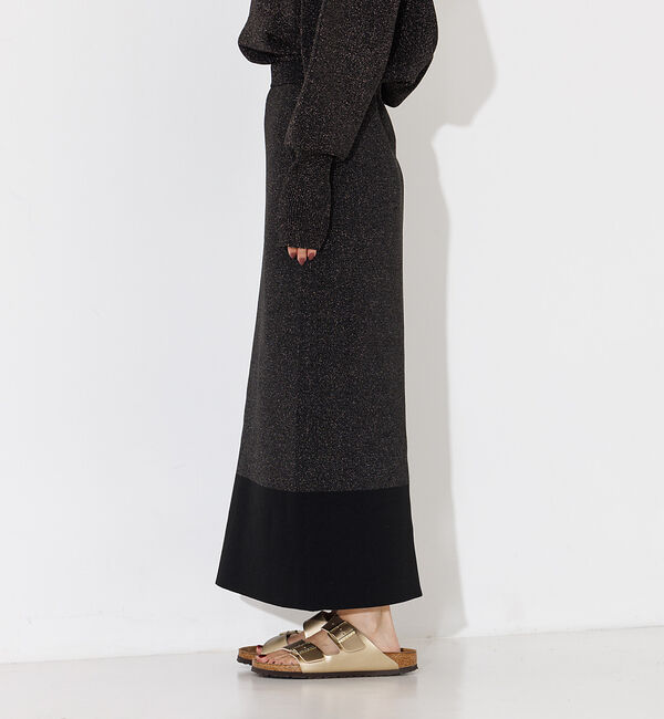 NOMINE「【上下2点セット/セットアップ対応】ラメプテーティングニットトップス＋ニットスカ」|スカート|