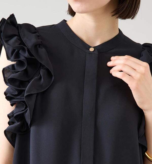 TIARA「サイドフリルブラウス（セットアップ可）」|シャツ・ブラウス|