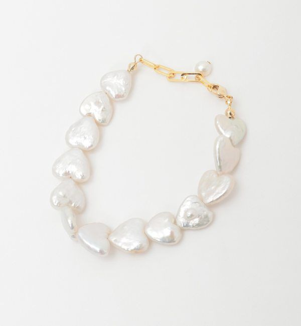 TIARA「【MIHOKO SAKAI/ミホコサカイ】ハートパールブレスレット（PB05）」|ブレスレット・バングル|ゴールド
