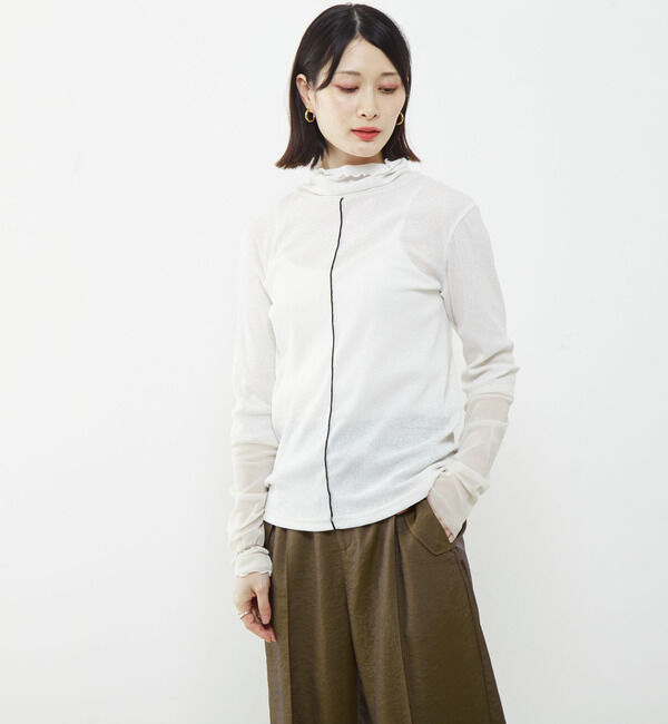 SOFFITTO「袖切替えレイヤードデザインプルオーバー」|Tシャツ・カットソー|