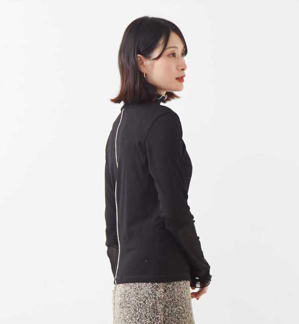 SOFFITTO「袖切替えレイヤードデザインプルオーバー」|Tシャツ・カットソー|