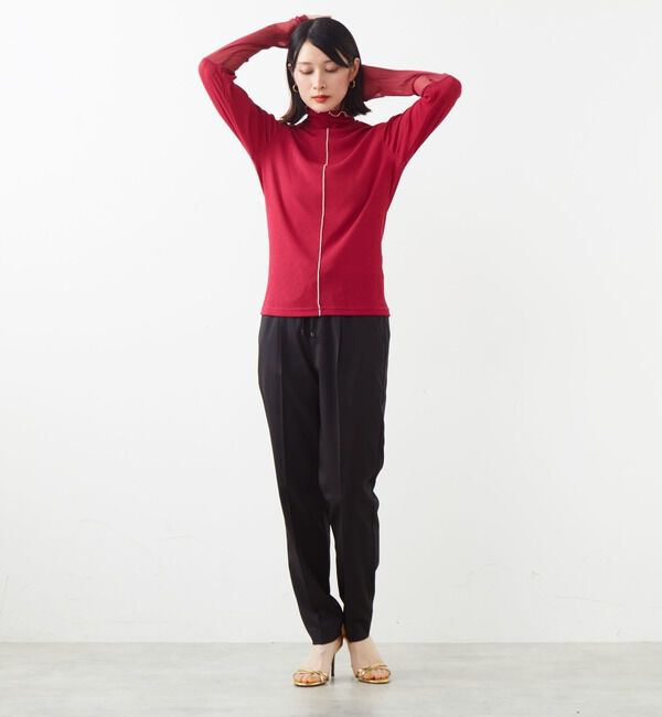 SOFFITTO「袖切替えレイヤードデザインプルオーバー」|Tシャツ・カットソー|