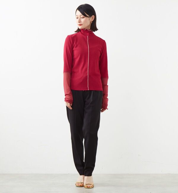 SOFFITTO「袖切替えレイヤードデザインプルオーバー」|Tシャツ・カットソー|