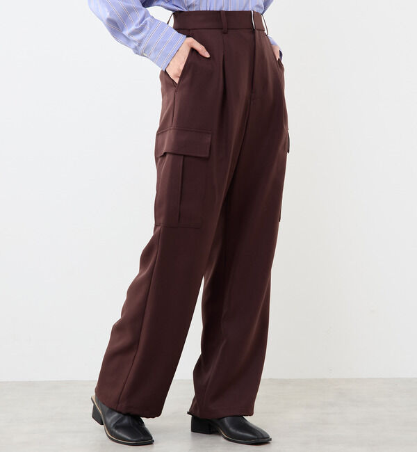 Soffitto「ストレッチきれい目カーゴパンツ」|カーゴ|ブラウン