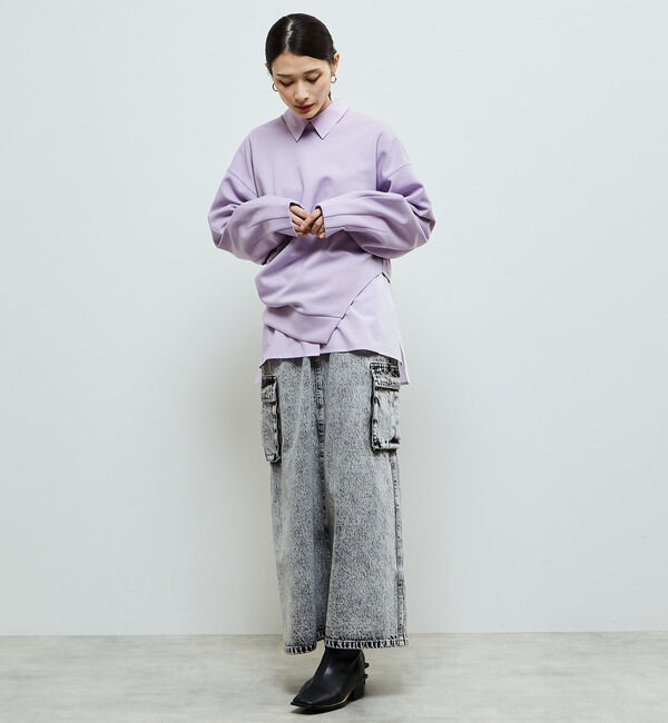 Soffitto「アシンメトリーサイドスリットスウェット」|スウェット・ジャージ|