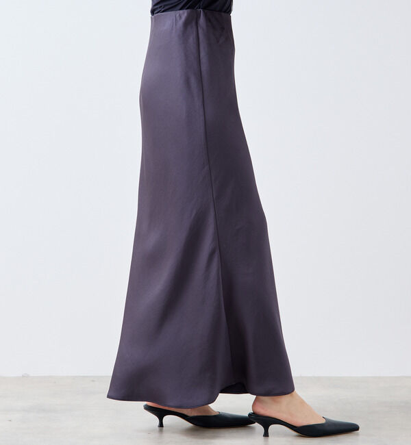 SOFFITTO「バイアスフレアーサテンスカート」|スカート|