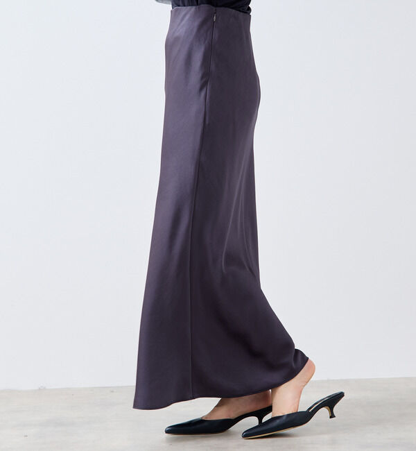 SOFFITTO「バイアスフレアーサテンスカート」|スカート|