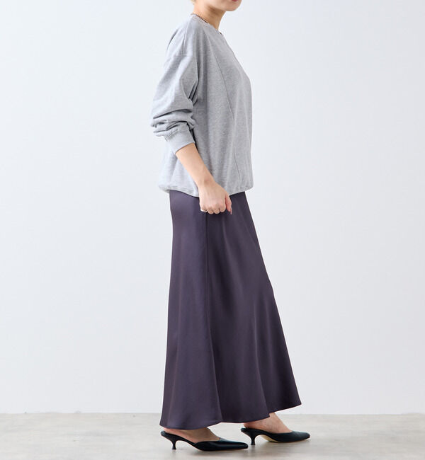 SOFFITTO「バイアスフレアーサテンスカート」|スカート|