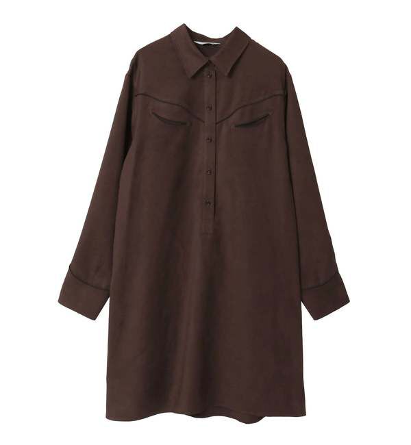 A_「【A_/エース】スウェード調ワンピース」|ワンピース|