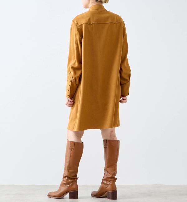 A_「【A_/エース】スウェード調ワンピース」|ワンピース|