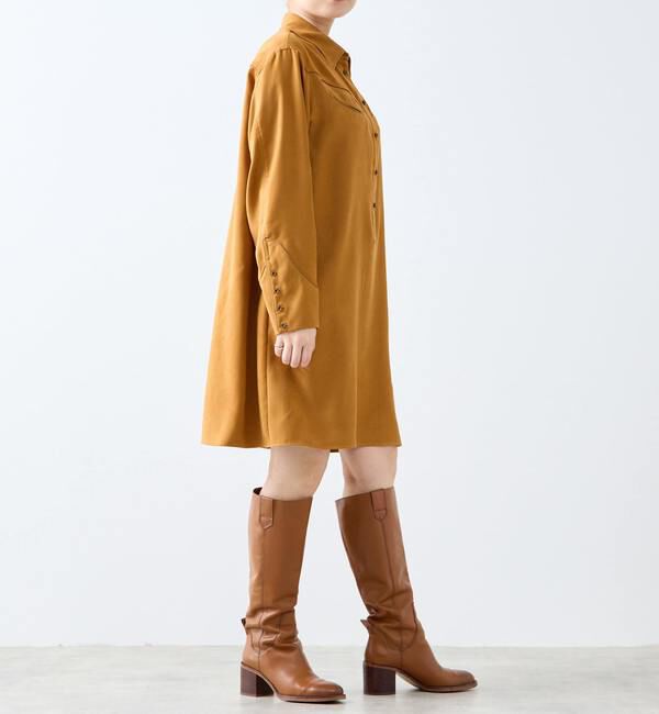 A_「【A_/エース】スウェード調ワンピース」|ワンピース|