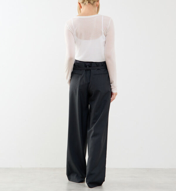 SOFFITTO「カシミヤシルク混ボートネックシアープルオーバー」|Tシャツ・カットソー|