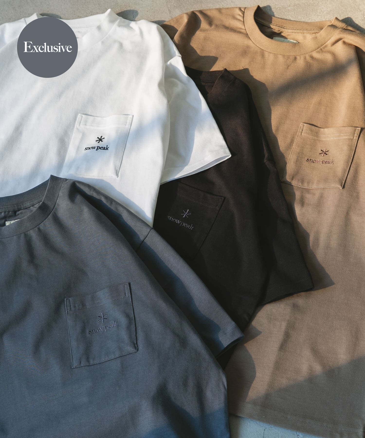 URBAN RESEARCH DOORS「『別注』Snow Peak Apparel&times;DOORS　Pocket Logo T-shirts」|Tシャツ・カットソー|