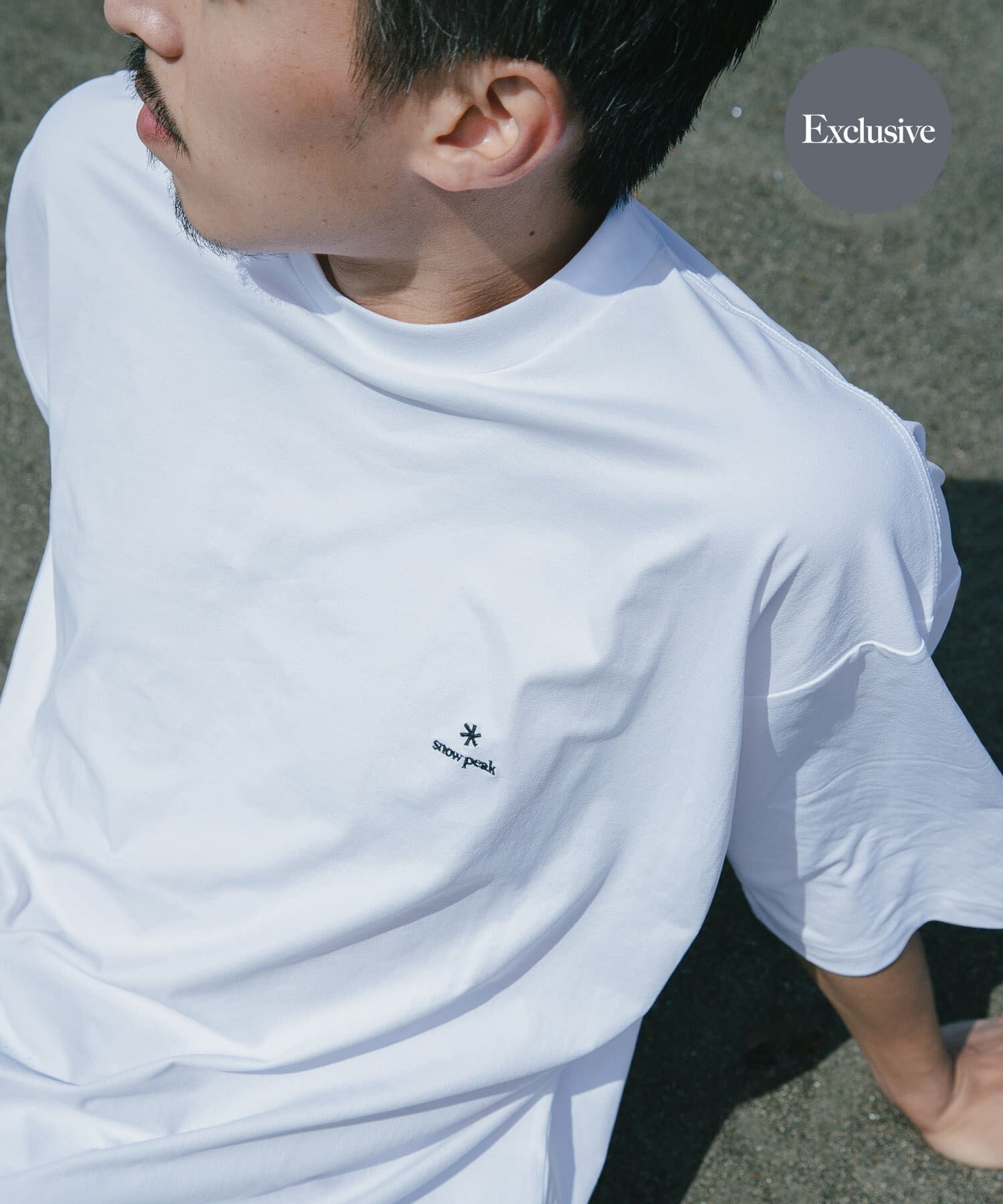 URBAN RESEARCH DOORS「『別注』Snow Peak&times;DOORS　WaterActive Drawstring Tee」|Tシャツ・カットソー|ホワイト