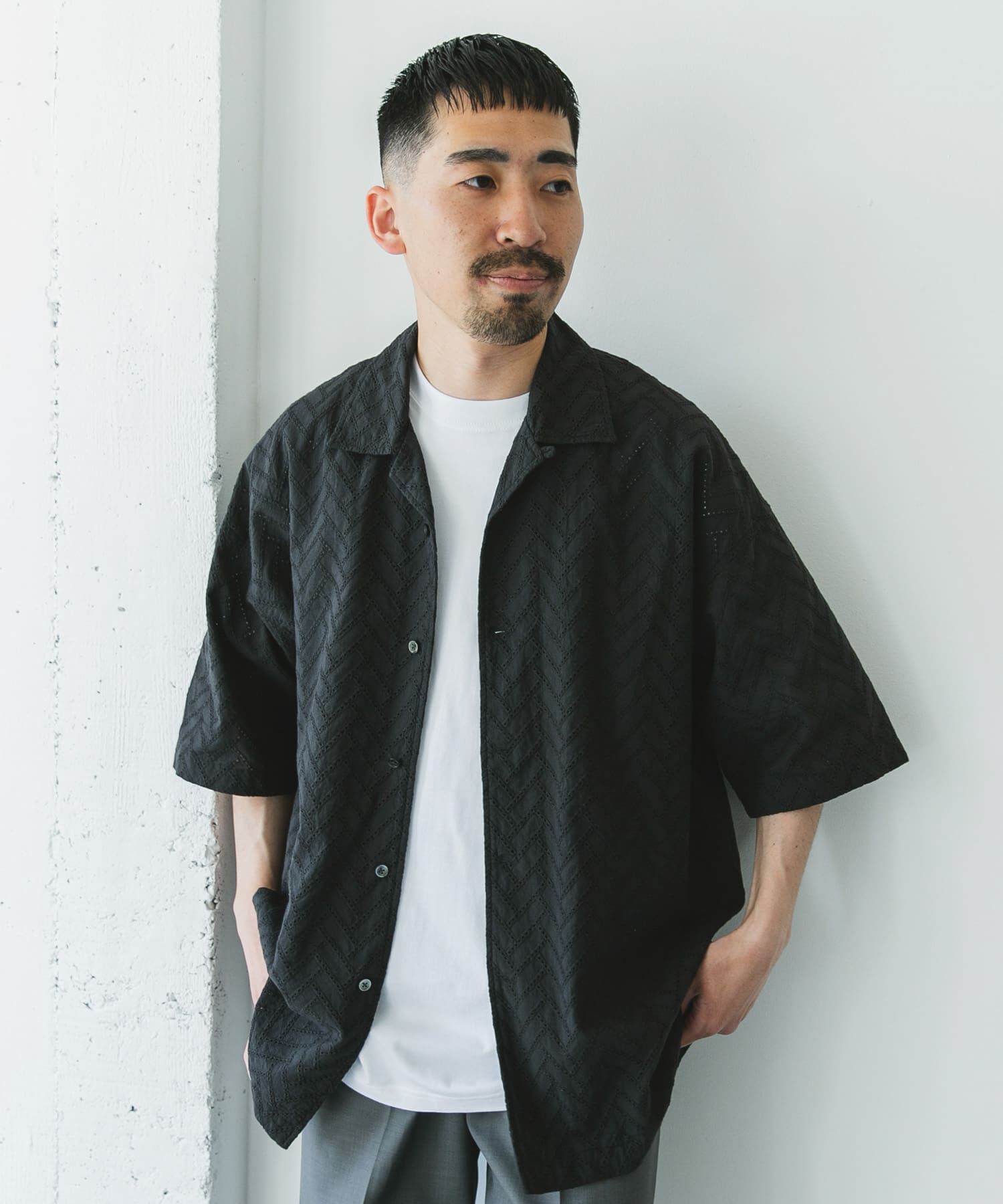 URBAN RESEARCH DOORS「カラミショートスリーブシャツ」|シャツ・ブラウス|