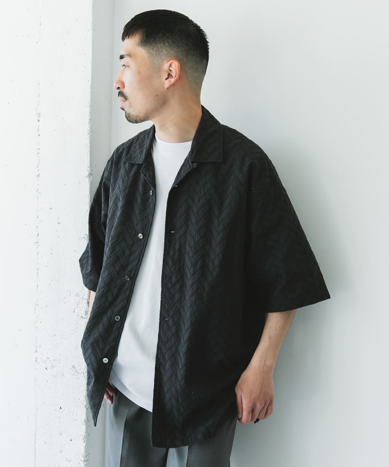 URBAN RESEARCH DOORS「カラミショートスリーブシャツ」|シャツ・ブラウス|