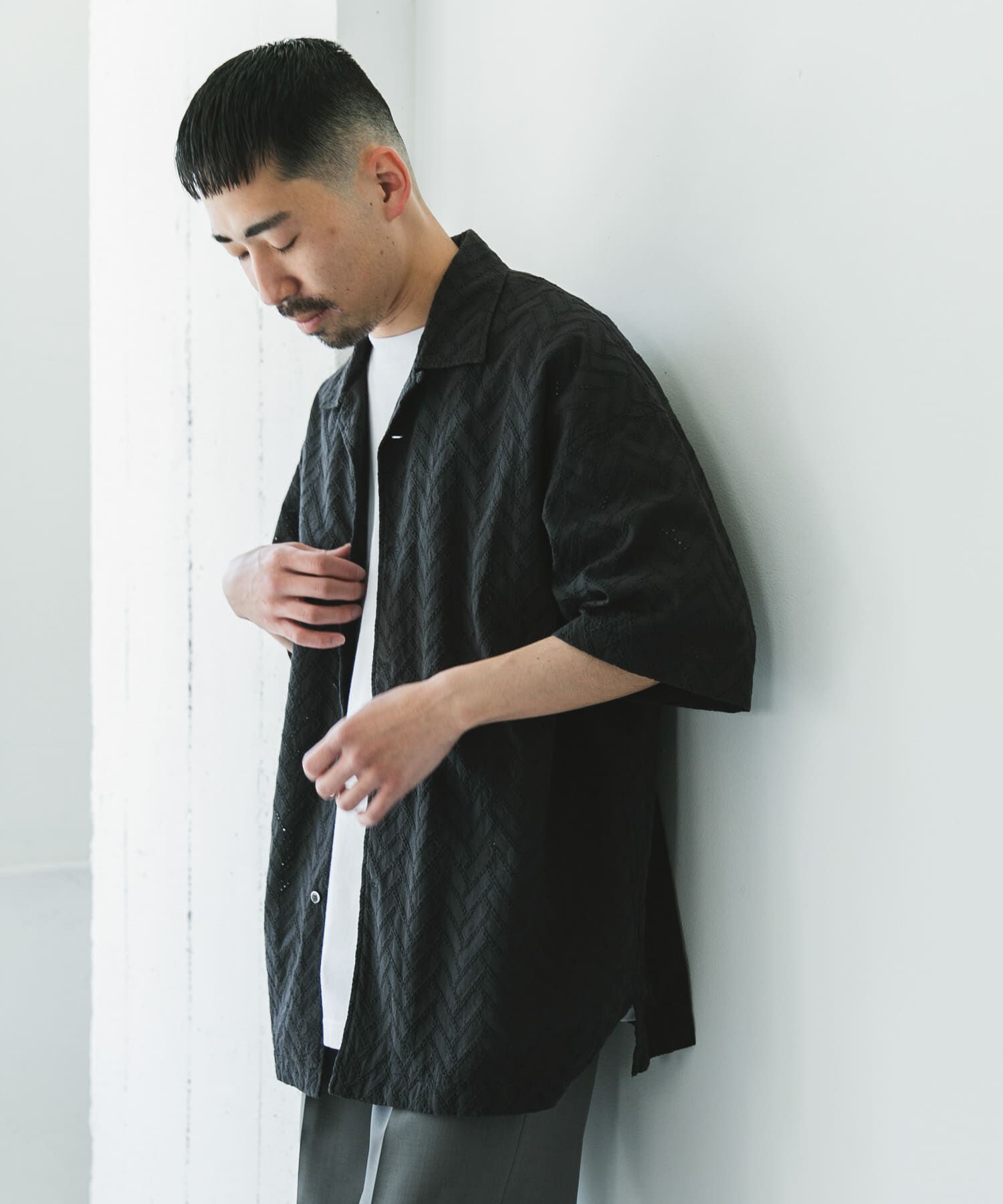 URBAN RESEARCH DOORS「カラミショートスリーブシャツ」|シャツ・ブラウス|