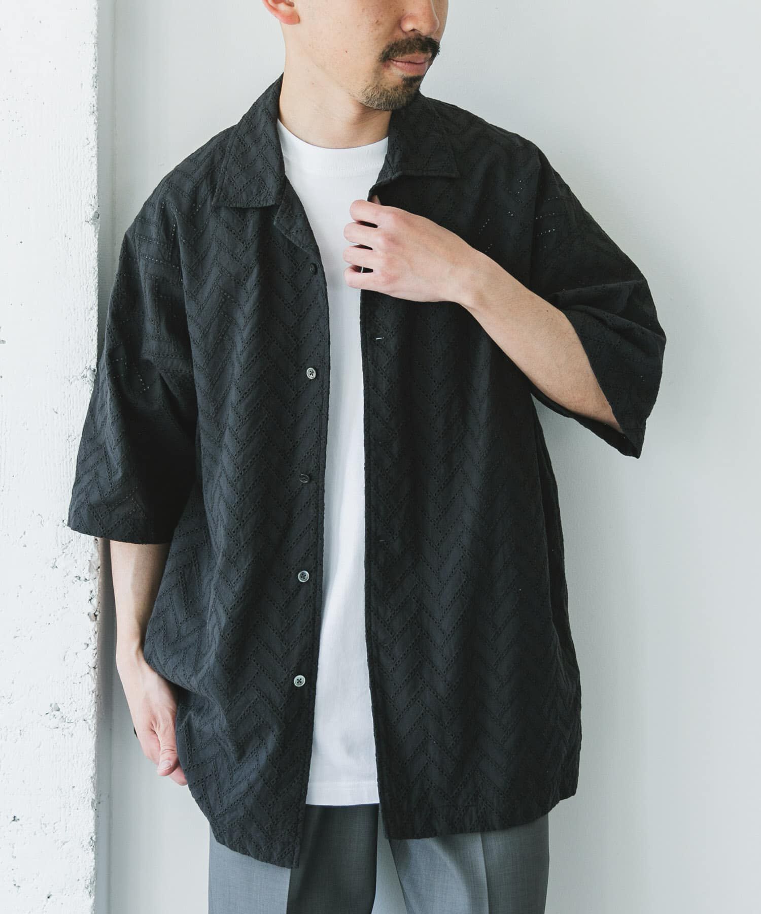 URBAN RESEARCH DOORS「カラミショートスリーブシャツ」|シャツ・ブラウス|