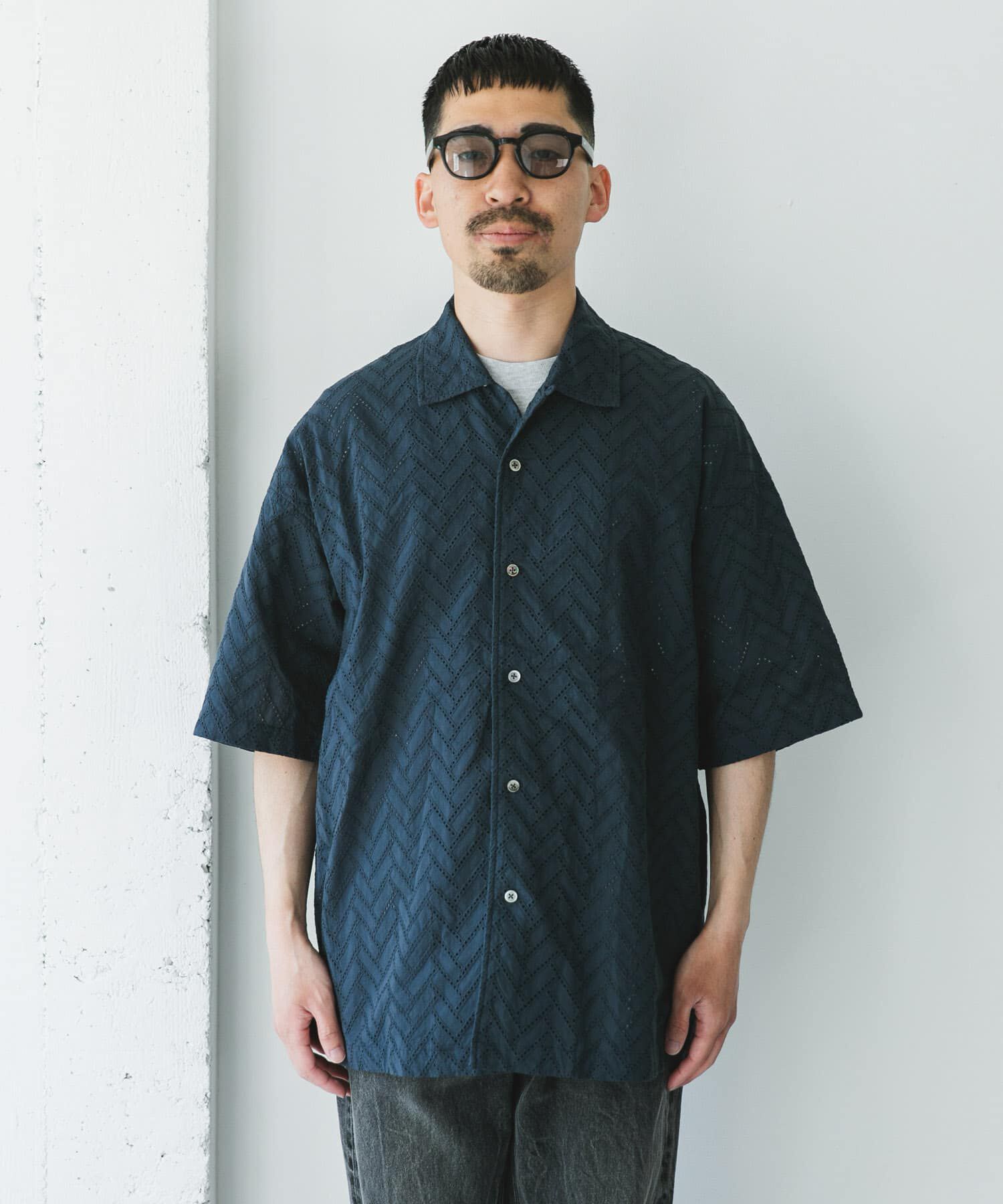 URBAN RESEARCH DOORS「カラミショートスリーブシャツ」|シャツ・ブラウス|