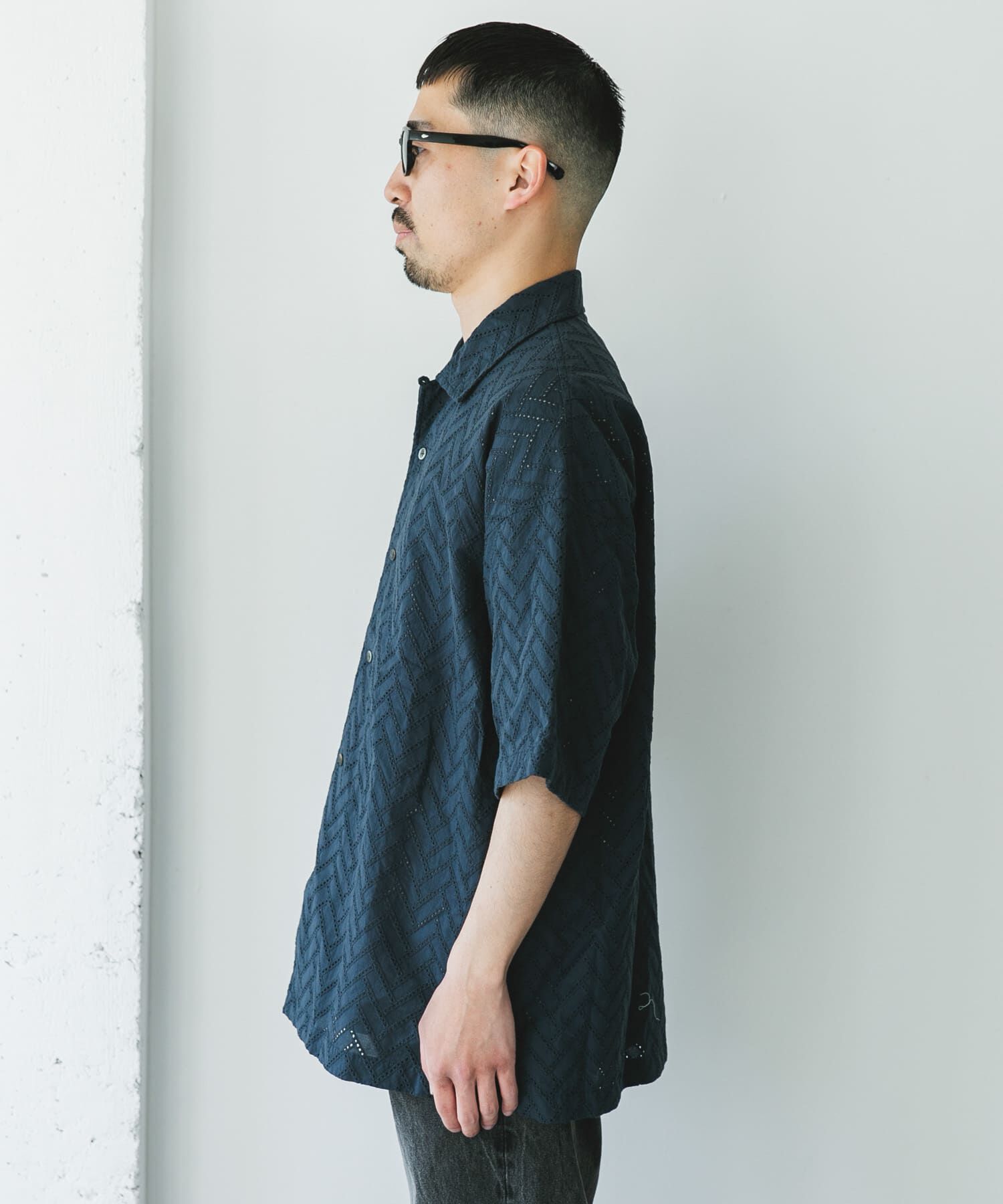 URBAN RESEARCH DOORS「カラミショートスリーブシャツ」|シャツ・ブラウス|