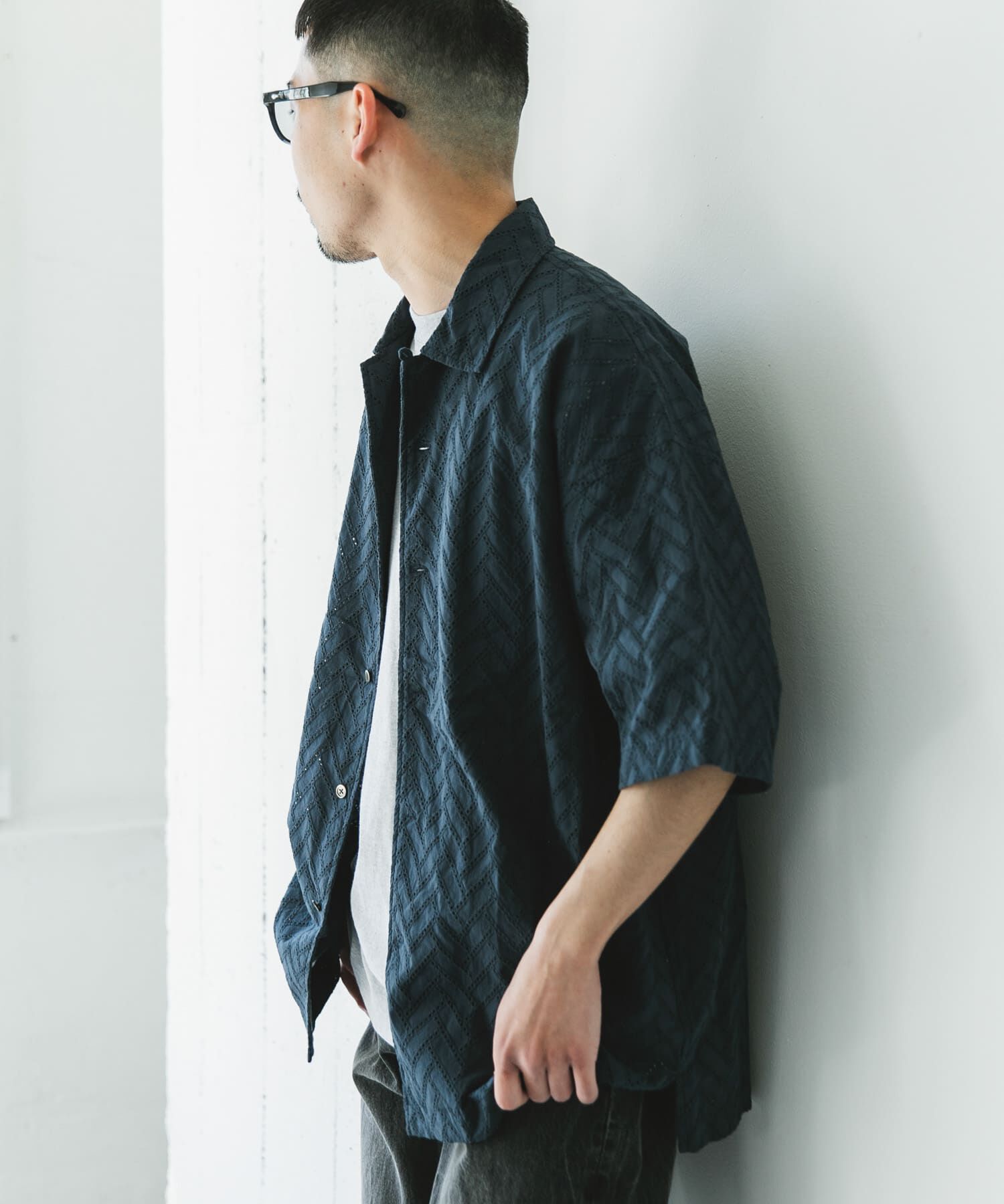 URBAN RESEARCH DOORS「カラミショートスリーブシャツ」|シャツ・ブラウス|