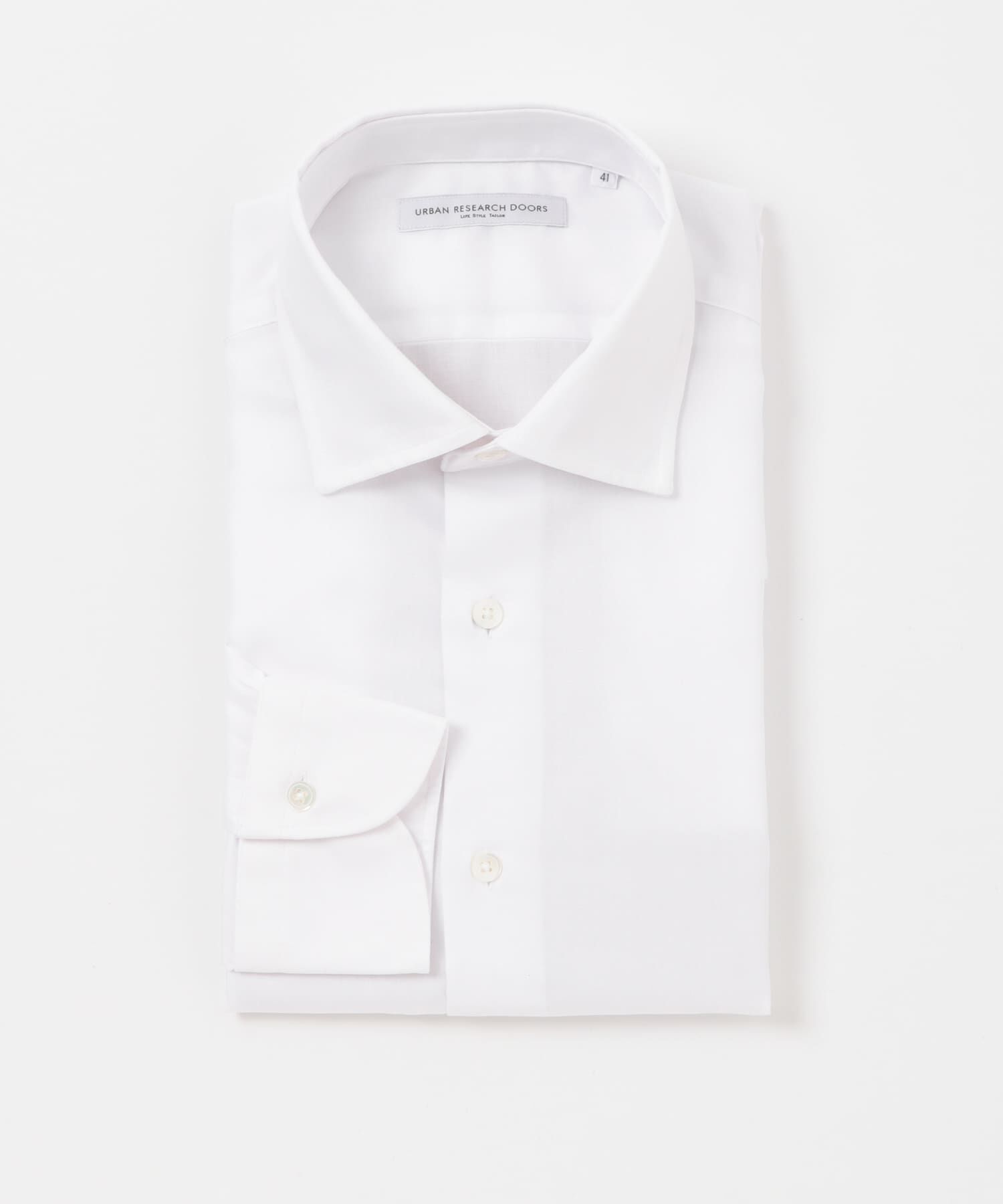 URBAN RESEARCH DOORS「『イージーケア』LIFE STYLE TAILOR　セミワイドツイル無地シャツ」|シャツ・ブラウス|ホワイト