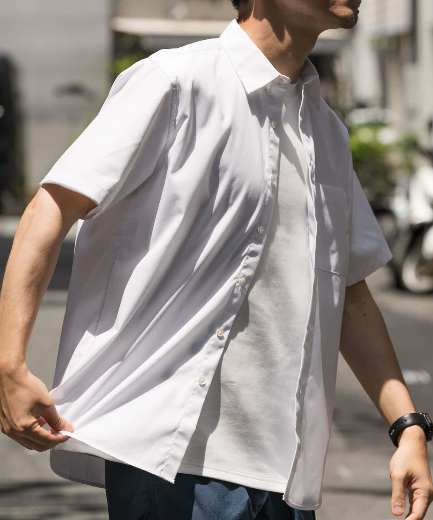 URBAN RESEARCH ROSSO「『防シワ/防臭』『XLサイズあり』ハイパフォーマンスブロード半袖シャツ」|シャツ・ブラウス|