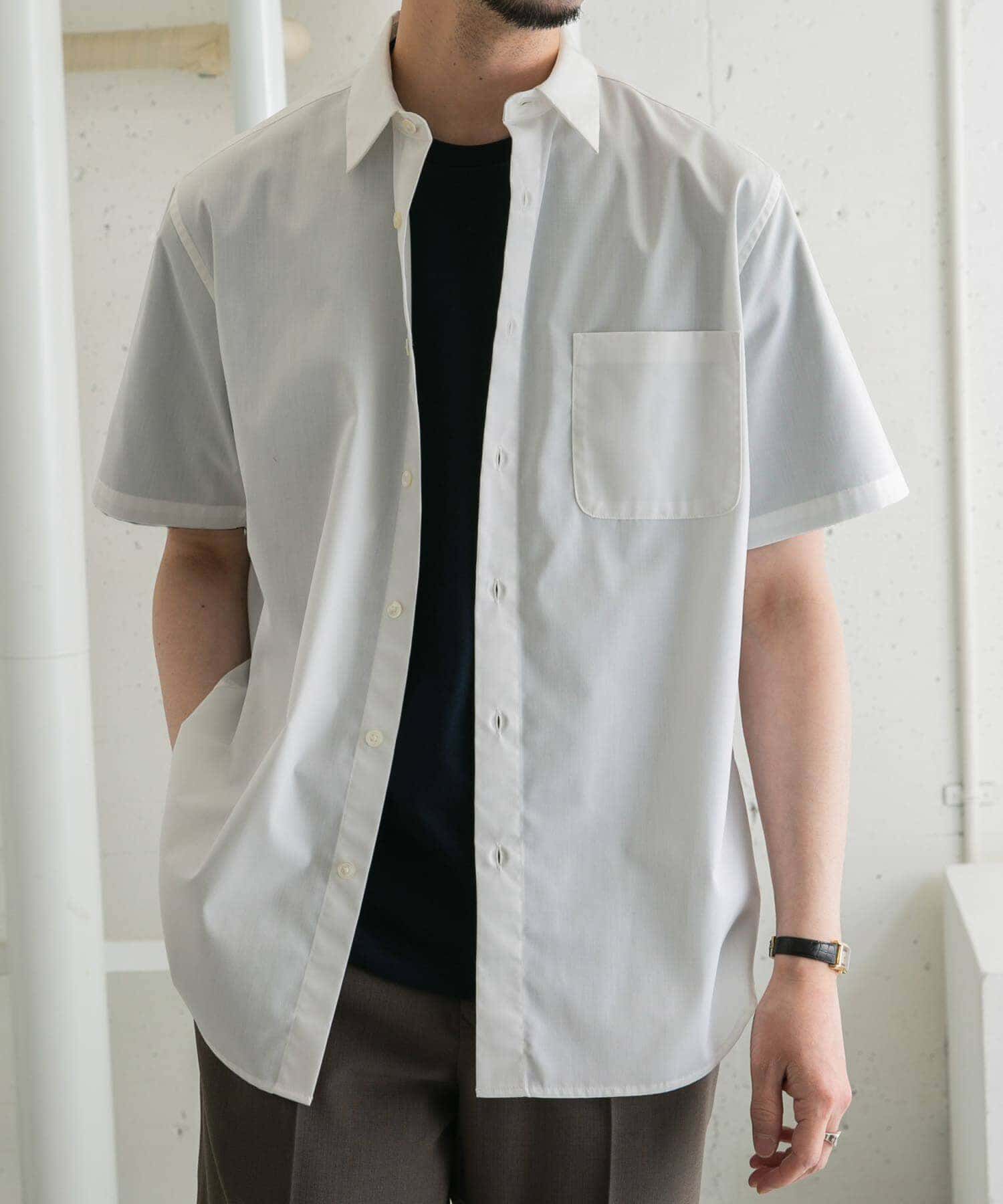 URBAN RESEARCH ROSSO「『防シワ/防臭』『XLサイズあり』ハイパフォーマンスブロード半袖シャツ」|シャツ・ブラウス|