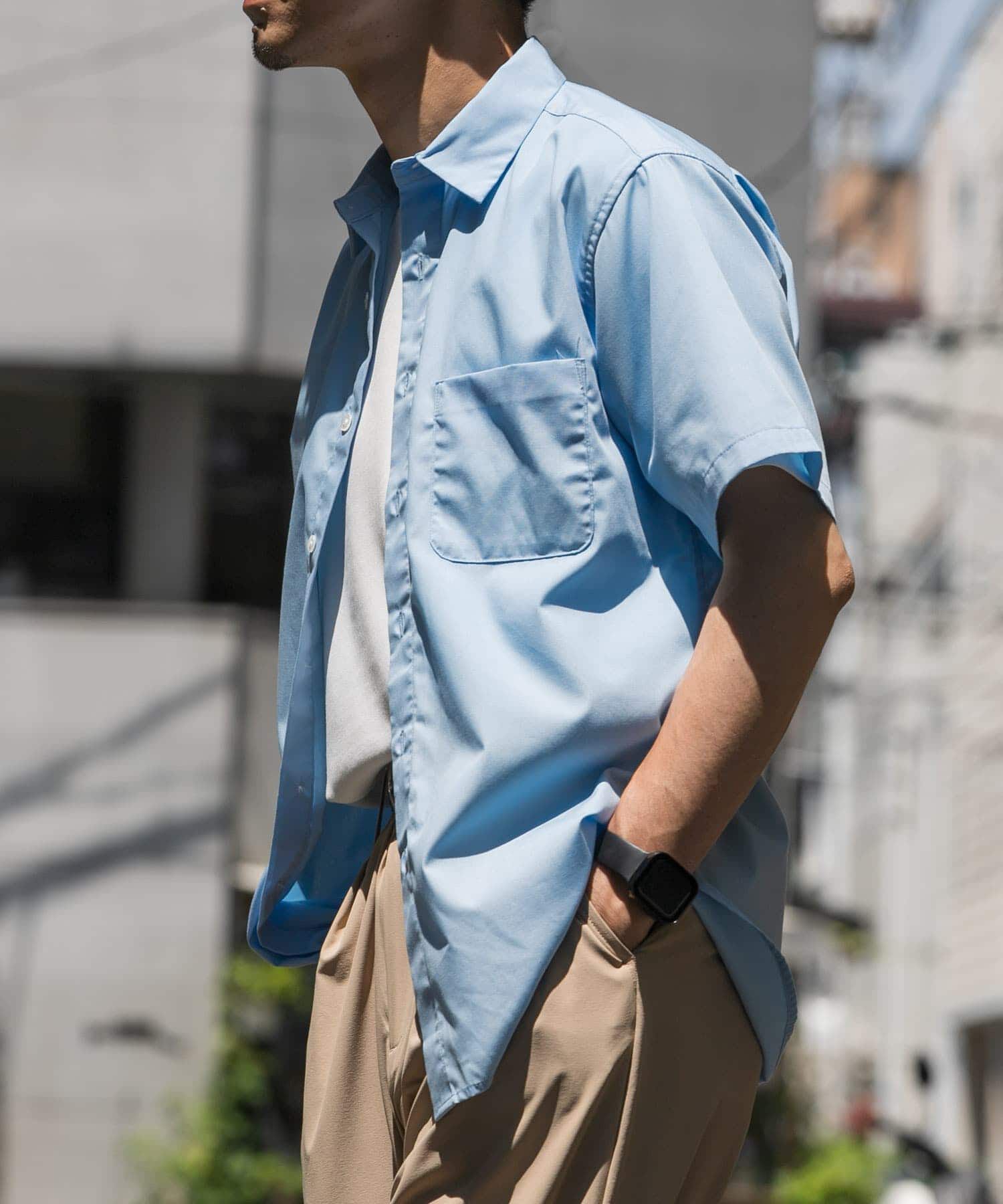 URBAN RESEARCH ROSSO「『防シワ/防臭』『XLサイズあり』ハイパフォーマンスブロード半袖シャツ」|シャツ・ブラウス|